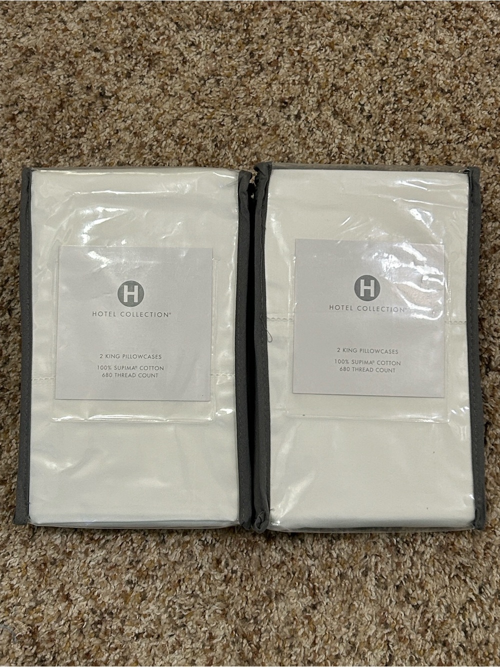 Hotel Collection White King Pillowcases, Brand New (Set of 4) - Picture 4 of 5